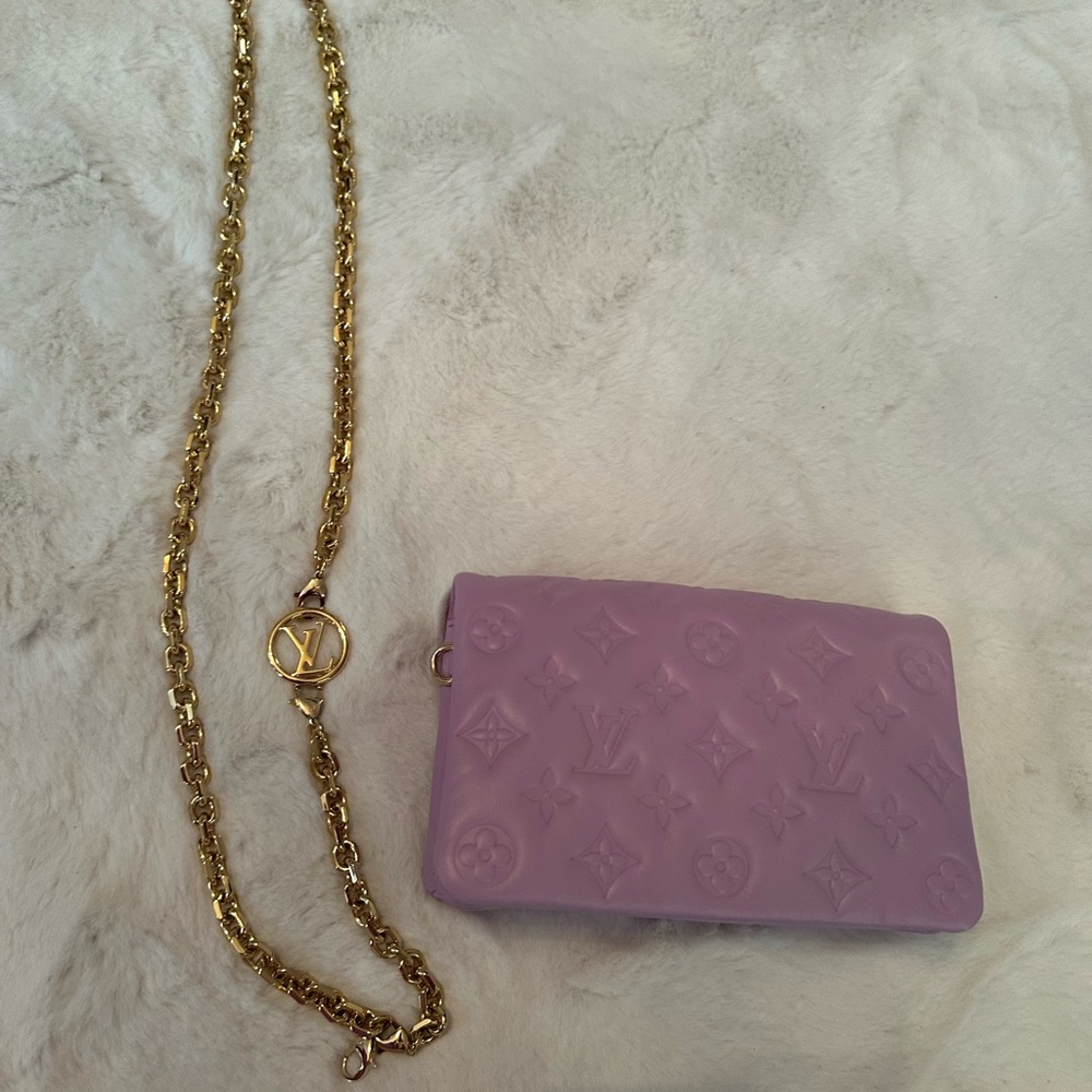Lilac purple Louis Vuitton Coussin mini crossbody bag
